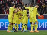 Chelsea's Christian Pulisic celebrates scoring their first goal with teammates on March 16, 2022