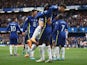 Chelsea's Kai Havertz celebrates scoring their first goal with Antonio Rudiger on March 13, 2022