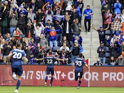FC Cincinnati defender Ronald Matarrita (22) reacts to the crowd after scoring a goal against Inter Miami CF in the first half at TQL Stadium on March 19, 2022