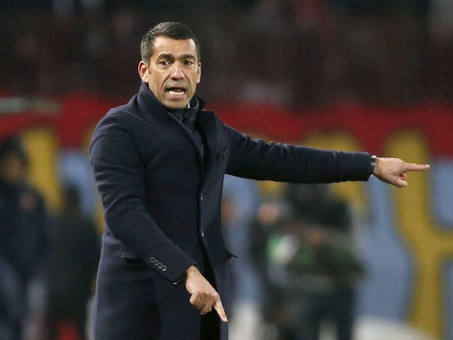 Rangers manager Giovanni van Bronckhorst during the match on March 17, 2022