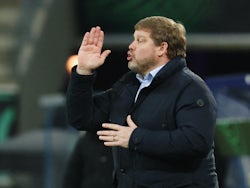 Gent coach Hein Vanhaezebrouck reacts on March 17, 2022