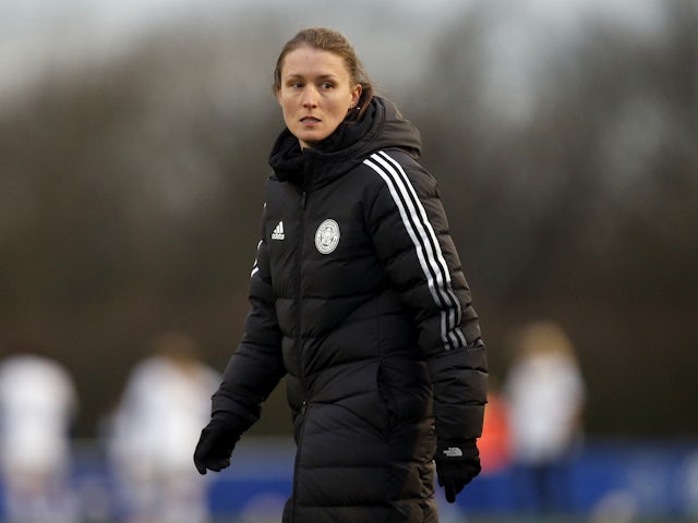 Lydia Bedford, manager of Leicester City Women, before the match on 12 March 2022