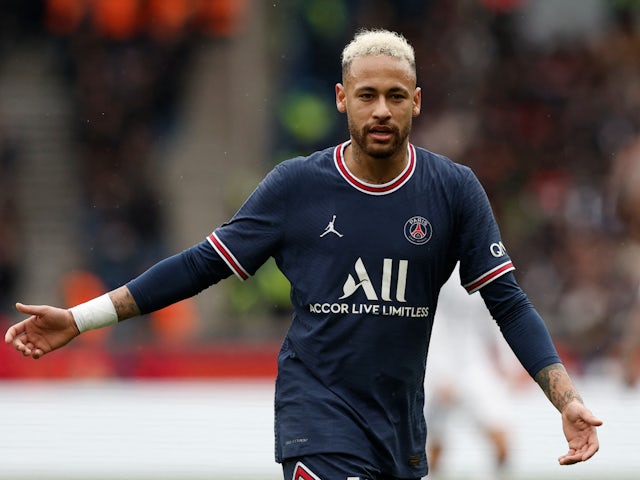 Neymar in action for Paris Saint-Germain in March 2022