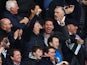Nick Candy celebrates as Chelsea's Kai Havertz scores against Newcastle United on March 13, 2022