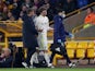 Leeds United's Patrick Bamford walks off the pitch after sustaining an injury on March 18, 2022