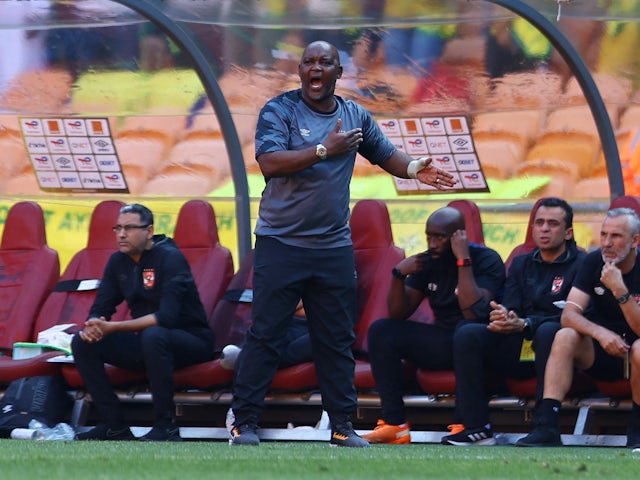 Al-Ahly coach Pitso Mosimane reacts on March 12, 2022