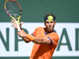 Rafael Nadal in action at the Indian Wells Masters in March 2022
