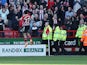 Sheffield United's Morgan Gibbs-White celebrates scoring his their second goa on March 19, 2022