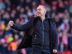 Nottingham Forest manager Steve Cooper celebrates after the match on March 12, 2022