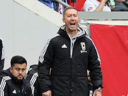 Columbus Crew head coach Caleb Porter coaches against the New York Red Bulls during the first half at Red Bull Arena on March 20, 2022