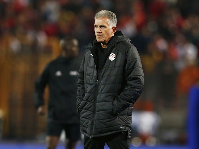 Egypt coach Carlos Queiroz reacts on March 25, 2022