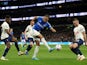 Everton's Dominic Calvert-Lewin in action with Tottenham Hotspur's Eric Dier on March 7, 2022