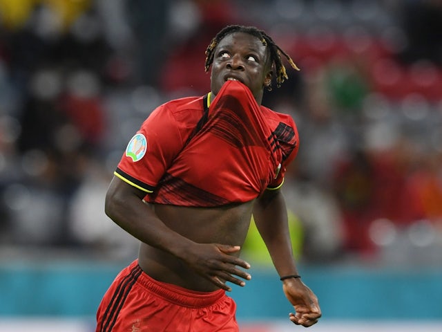 Jeremy Doku in action for Belgium in July 2021