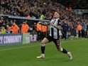 Newcastle United's Kieran Trippier celebrates scoring their third goal, on February 8, 2022