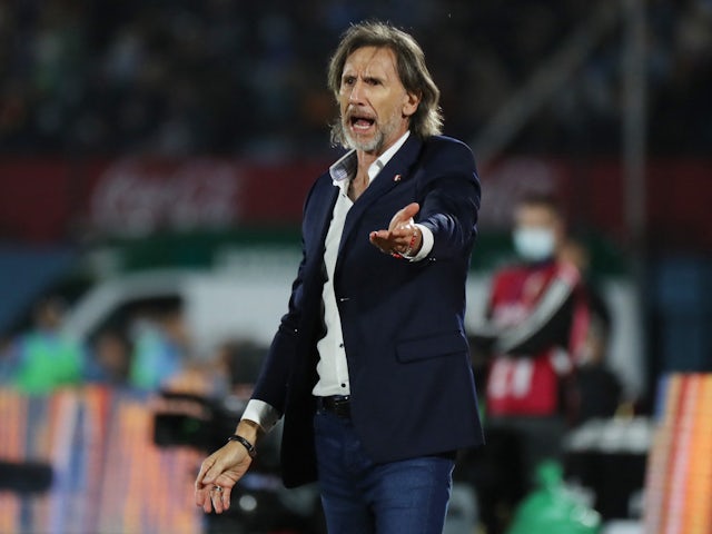 Peru coach Ricardo Gareca on March 24, 2022