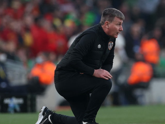 Republic of Ireland manager Stephen Kenny reacts on March 26, 2022