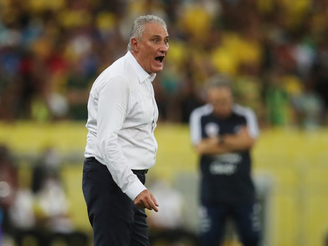 Brazil coach Tite reacts on March 24, 2022