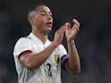 Belgium's Youri Tielemans applauds fans after the match on March 26, 2022