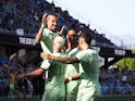Austin FC forward Maximiliano Urruti (37) celebrates with teammates after scoring a goal against the San Jose Earthquakes during the first half at PayPal Park on April 2, 2022