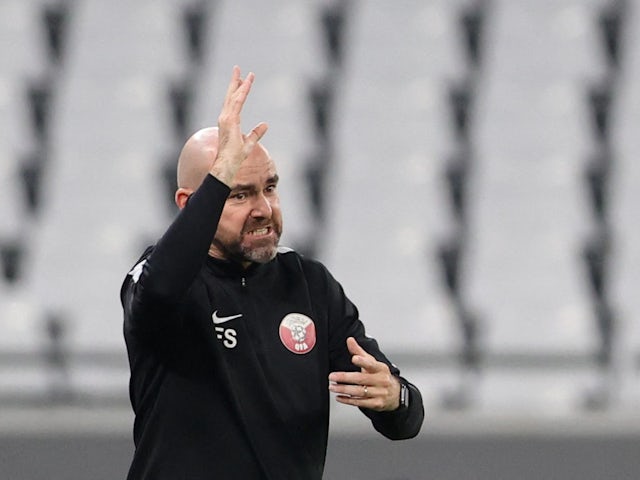 L'allenatore del Qatar Felix Sanchez Bas il 29 marzo 2022