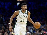 Giannis Antetokounmpo in action for the Milwaukee Bucks in March 2022