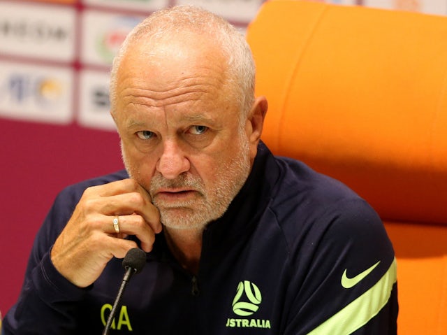 Australia coach Graham Arnold during his press conference on March 28, 2022