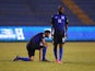 Honduras' Romell Quioto and teammate look dejected after the match on March 27, 2022