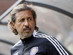 Orlando City head coach Oscar Pareja looks on before the match against the Portland Timbers at Providence Park on March 27, 2022