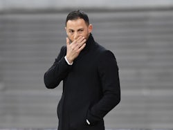 RB Leipzig coach Domenico Tedesco on April 7, 2022