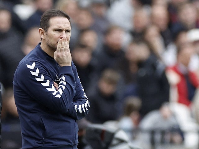 Everton manager Frank Lampard on April 3, 2022