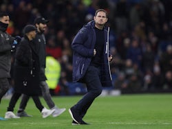 Everton manager Frank Lampard at half time on April 6, 2022