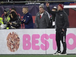 New York Red Bulls head coach Gerhard Struber during the second half against the New England Revolution at Gillette Stadium on April 3, 2022