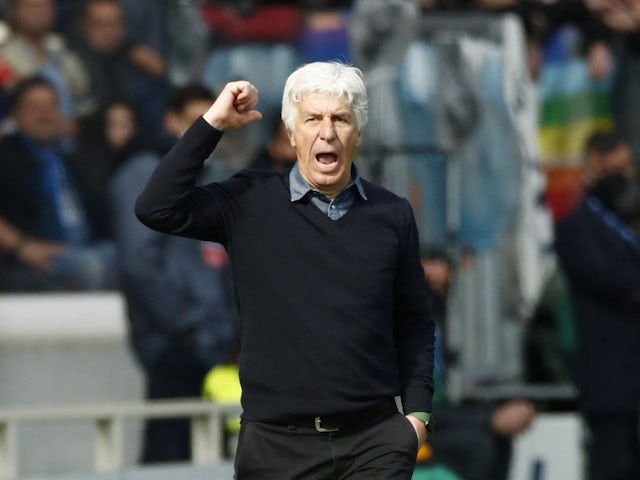 Atalanta coach Gian Piero Gasperini on April 3, 2022