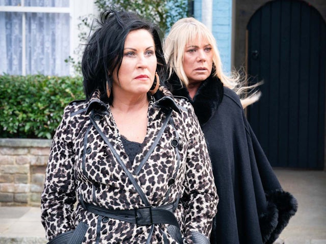 Kat and Sharon on EastEnders on April 19, 2022
