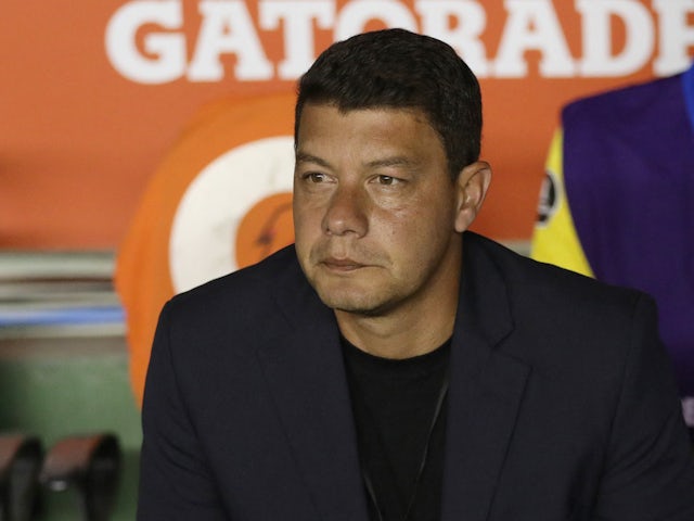 Boca Juniors coach Miguel Sebastian Battaglia on April 5, 2022