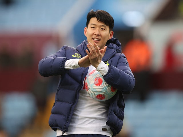 Tottenham Hotspur attacker Son Heung-min pictured on April 9, 2022