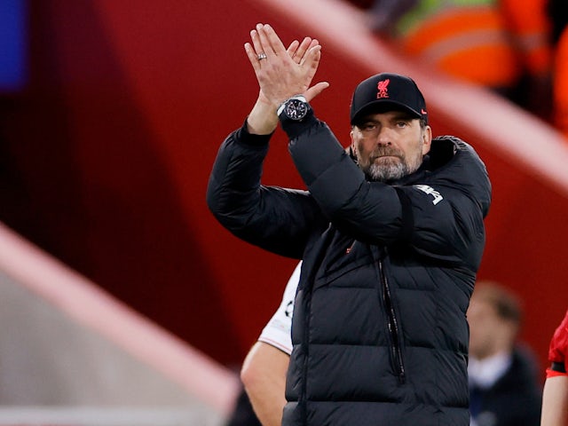 Jurgen Klopp in charge of Liverpool in April 2022