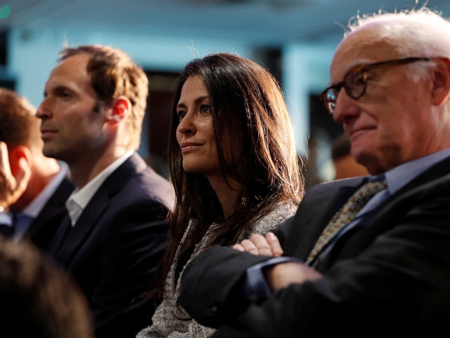 Chelsea director Marina Granovskaia pictured alongside Petr Cech and Bruce Buck in 2019