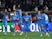 Marseille's Dimitri Payet celebrates scoring their first goal with teammates on April 14, 2022