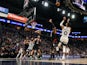 Minnesota Timberwolves guard D'Angelo Russell (0) hits a baseline jumper against the Los Angeles Clippers on April 12, 2022