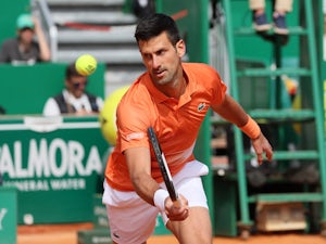 Novak Djokovic in action at the Monte Carlo Masters on April 12, 2022