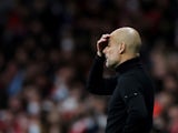 Manchester City manager Pep Guardiola reacts on April 13, 2022