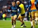 Newcastle United's Ryan Fraser during the warm up before the match on April 3, 2022