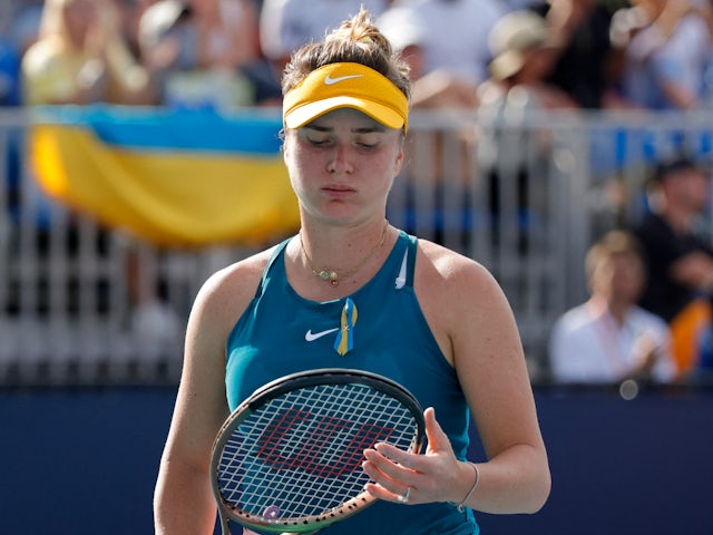 Elina Svitolina in action in March 2022