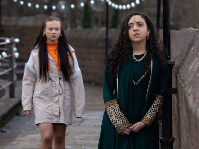 Juliet and Nadira on Hollyoaks on May 3, 2022