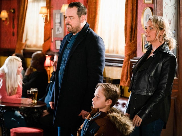 Mick and Janine on EastEnders on April 26, 2022
