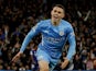 Manchester City's Phil Foden celebrates scoring their third goal against Real Madrid on April 26, 2022