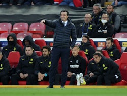 Unai Emery in charge of Villarreal in April 2022