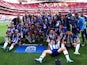 Porto players celebrate after winning the Primeira Liga on May 7, 2022