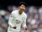 Son Heung-min celebrates scoring for Tottenham Hotspur on May 1, 2022